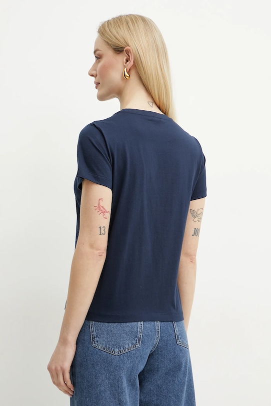 Odjeća Pamučna majica Pinko 100535.A2G7 mornarsko plava