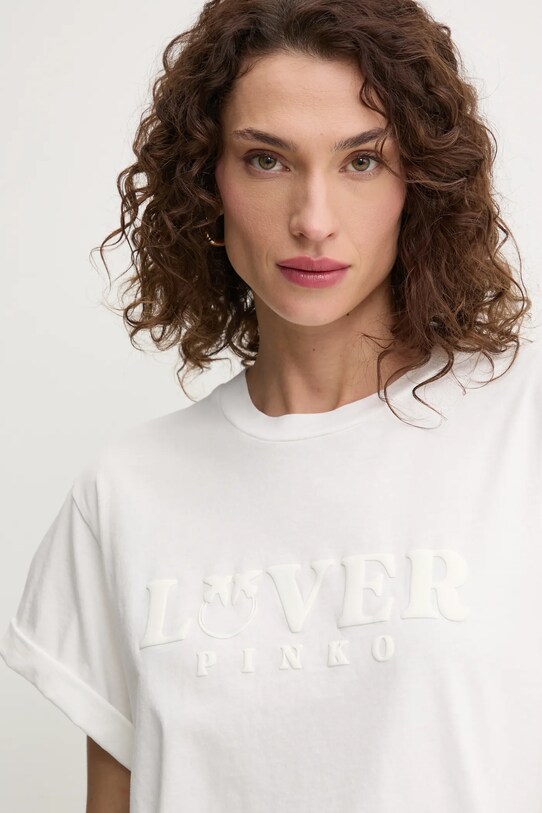 Pinko t-shirt bawełniany biały 104605.A2D1