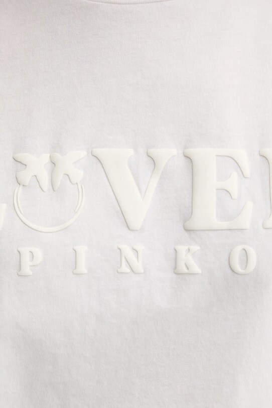 Pinko t-shirt bawełniany 104605.A2D1 biały