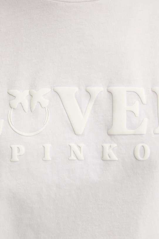 Bavlnené tričko Pinko 104605.A2D1 biela