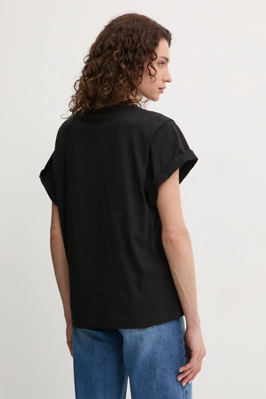 Bavlněné tričko Pinko 104605.A2D1 černá SS25