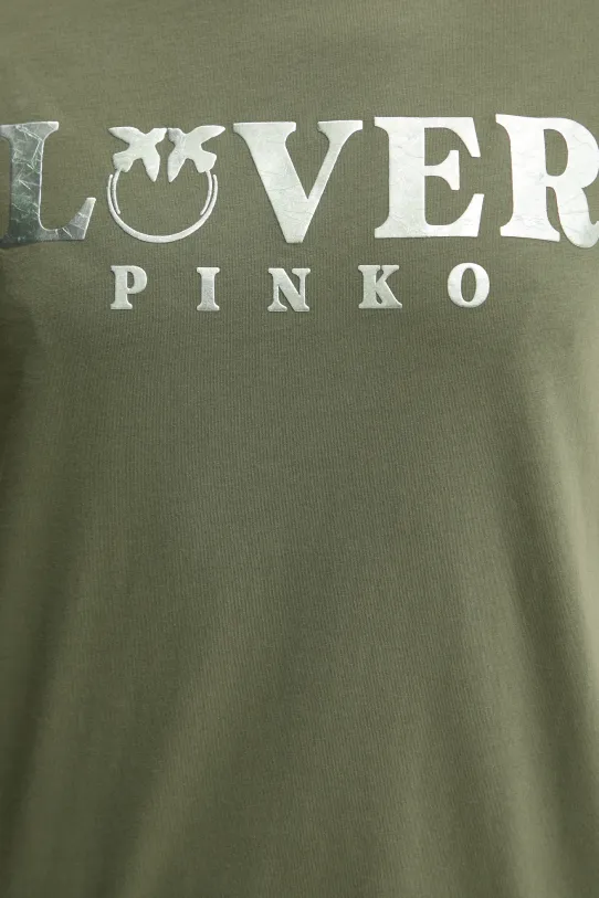 Pinko t-shirt bawełniany 104603.A2D1 zielony