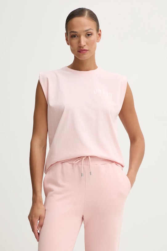 Pinko top bawełniany nadruk różowy 104268.A2C0