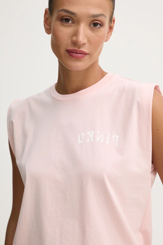 Pinko top din bumbac roz 104268.A2C0