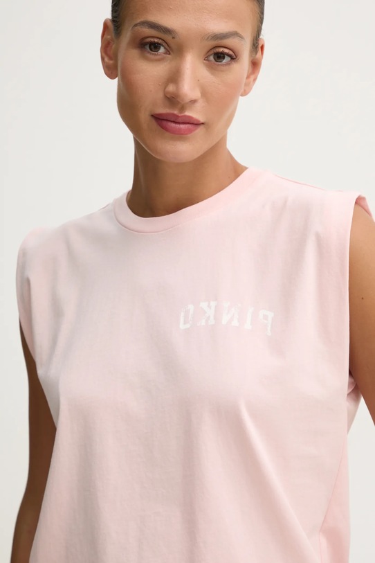 Pinko top bawełniany różowy 104268.A2C0