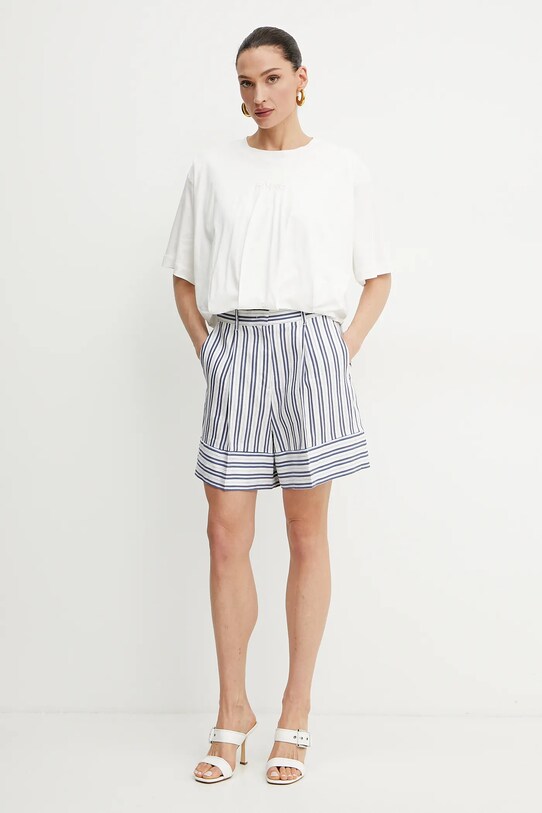Βαμβακερό μπλουζάκι Pinko 104257.A2F8 λευκό SS25