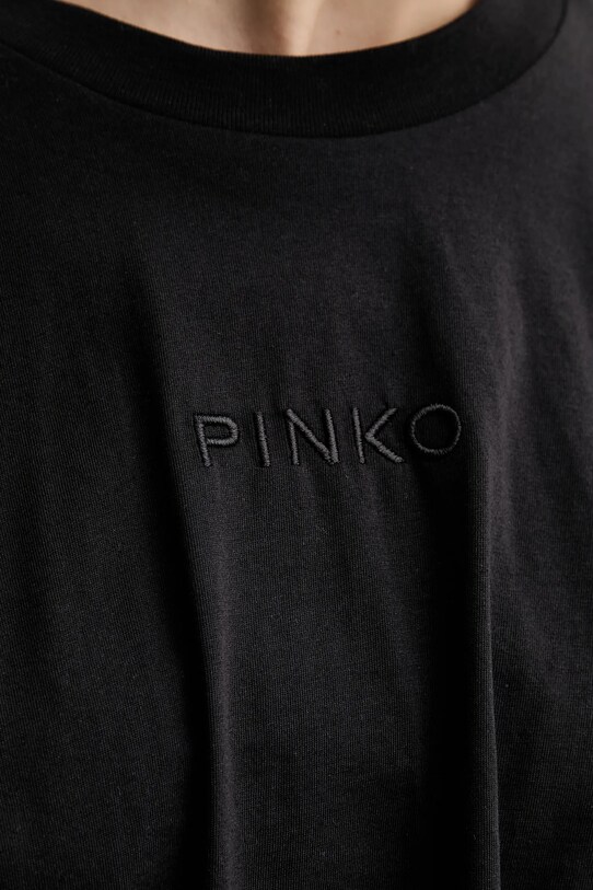 Pinko t-shirt bawełniany 104257.A2F8 czarny