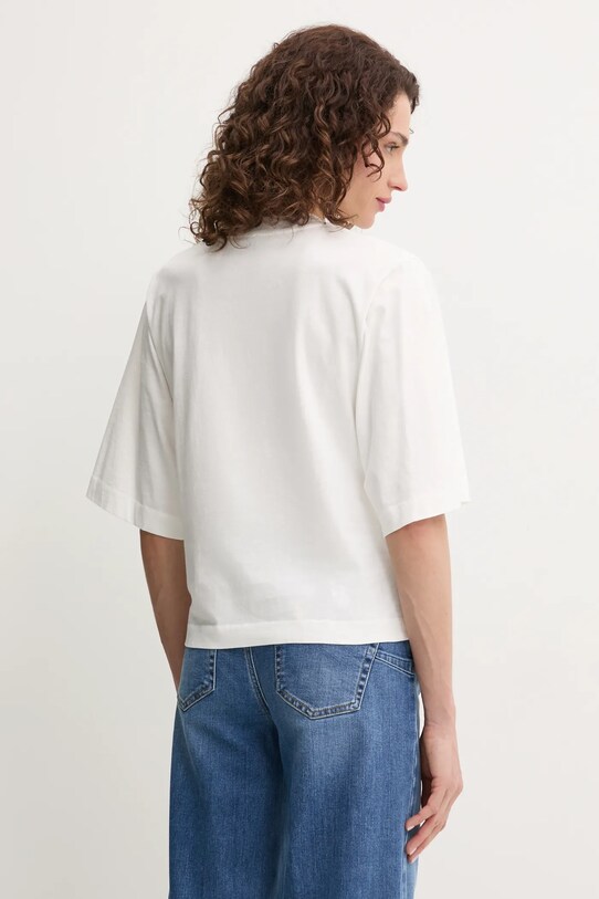 Ρούχα Βαμβακερό μπλουζάκι Pinko 104604.A2F8 λευκό