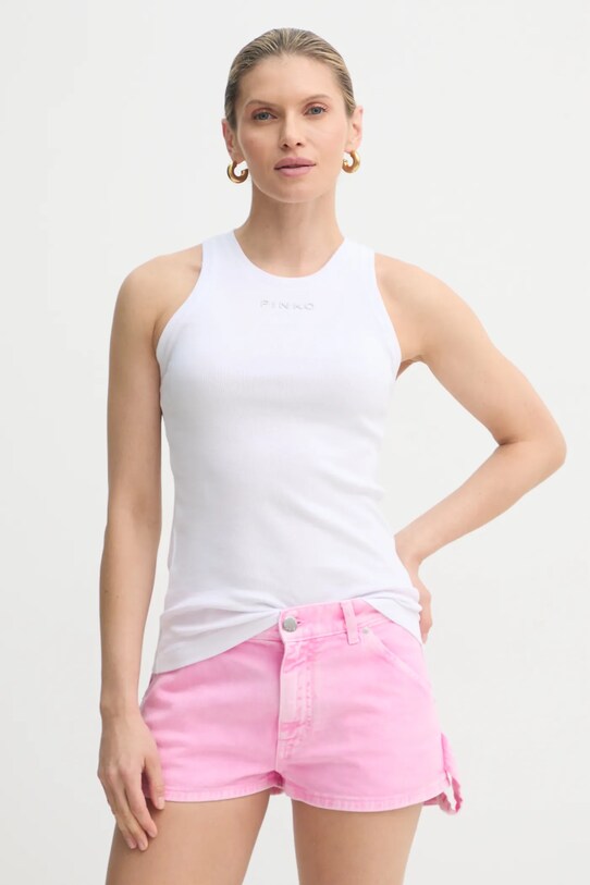 Pinko top imprimeu alb 100822.A2C1