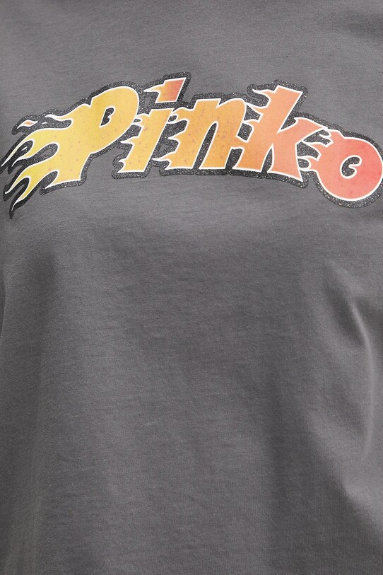 Памучна тениска Pinko 104604.A2D9 сив