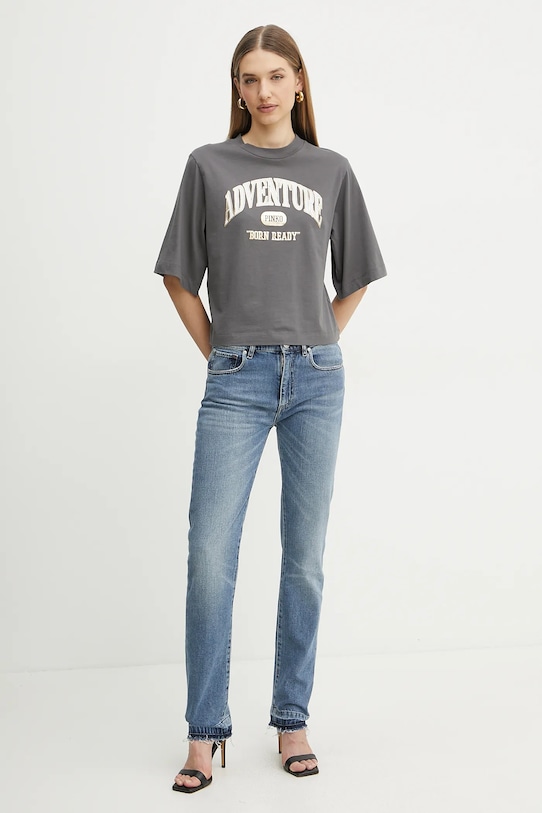 Pinko t-shirt in cotone 104604.A2CS grigio SS25