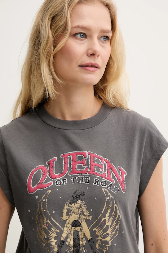 Bavlnené tričko Pinko sivá 104603.A2DA