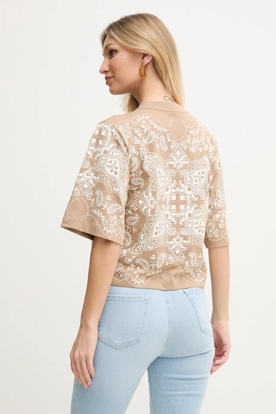 Îmbrăcăminte Pinko tricou din bumbac 104604.A2CY bej