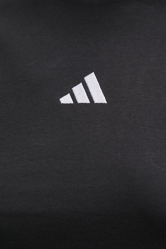 Βαμβακερό μπλουζάκι adidas Essentials JM2393 μαύρο