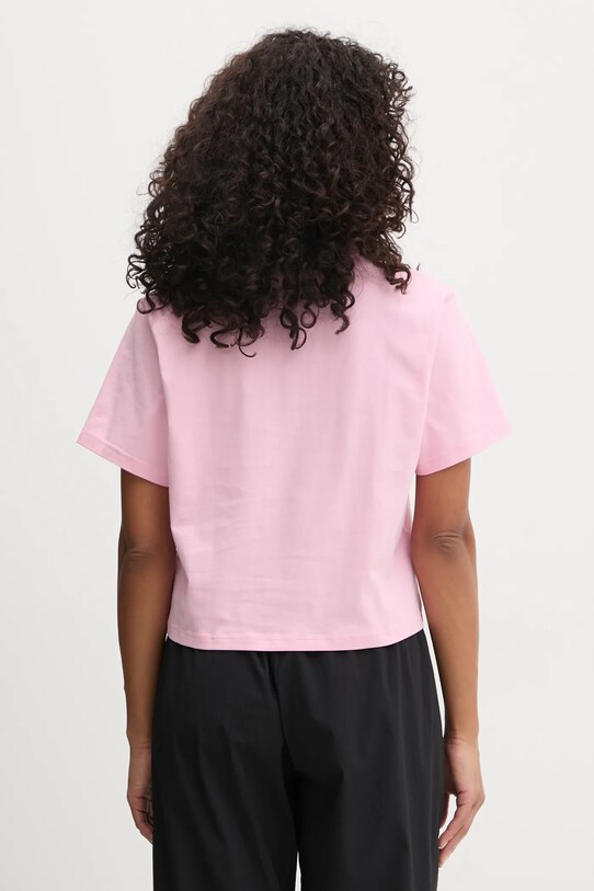 Одежда Хлопковая футболка adidas W T ILLU LF CRP JM0459 розовый