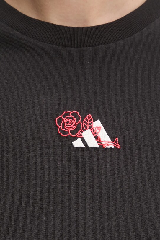 Хлопковая футболка adidas W L MINI TEE JN8224 чёрный