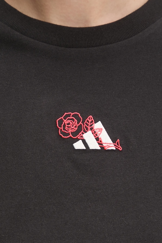 Хлопковая футболка adidas W L MINI TEE JN8224 чёрный