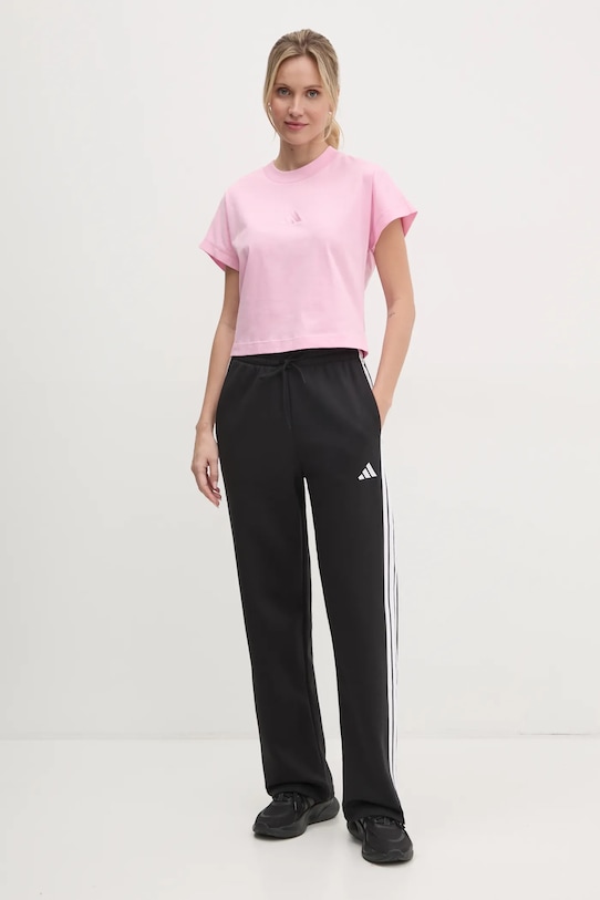 Бавовняна футболка adidas ALL SZN JD0187 рожевий SS25
