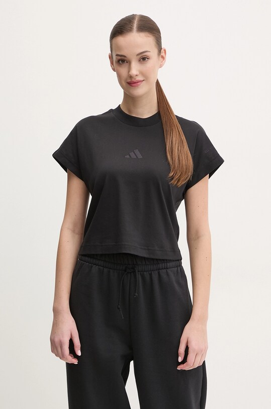 Хлопковая футболка adidas ALL SZN чёрный JJ1235