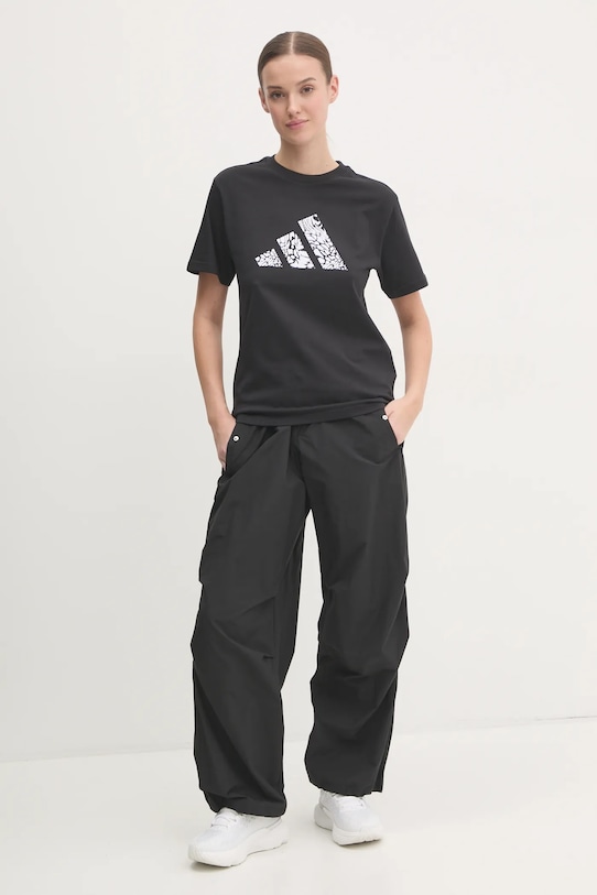 adidas t-shirt bawełniany Camo JJ4110 czarny SS25