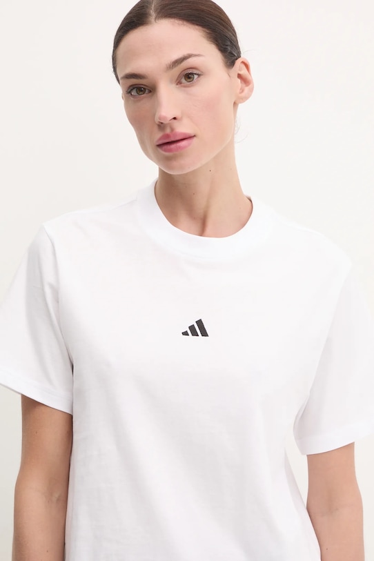 Бавовняна футболка adidas Essentials білий JC5944