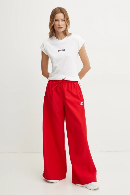 Бавовняна футболка adidas Essentials Linear JC8239 бежевий SS25