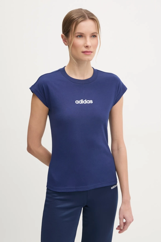 adidas t-shirt Essentials Linear slim blu navy JG8658