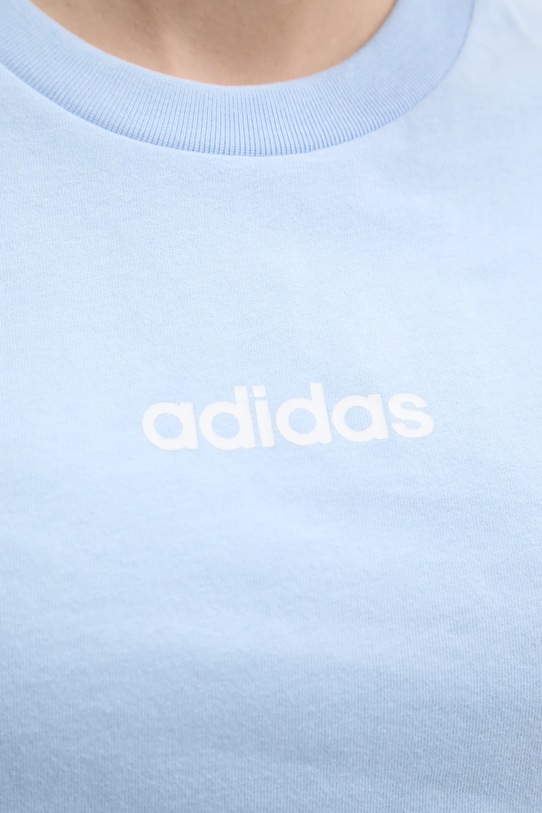 adidas tricou din bumbac Essentials Linear JG8660 albastru