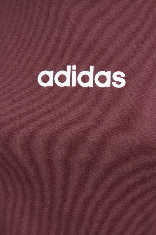 adidas tricou din bumbac Essentials Linear JG8663 burgundia