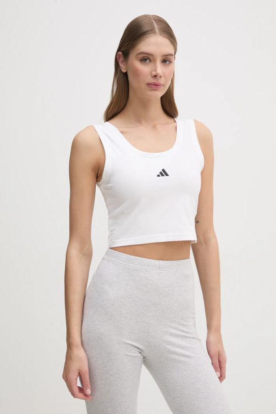 Top adidas Essentials bez uzorka bijela JD0545