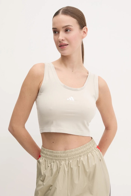 adidas top Essentials beżowy JD0561