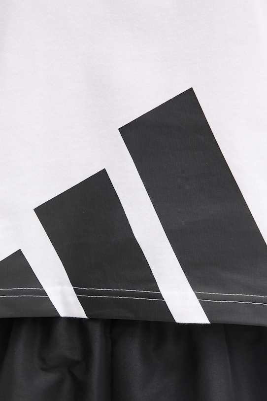 Хлопковая футболка adidas Essentials JG8737 белый