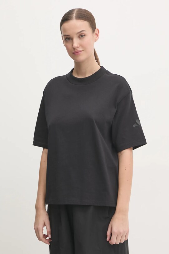 adidas tricou din bumbac Essentials uni negru JD3081