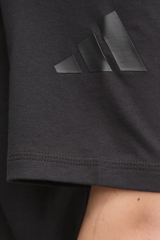 Βαμβακερό μπλουζάκι adidas Essentials JD3081 μαύρο