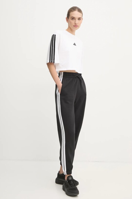 Βαμβακερό μπλουζάκι adidas Essentials JD4999 λευκό SS25