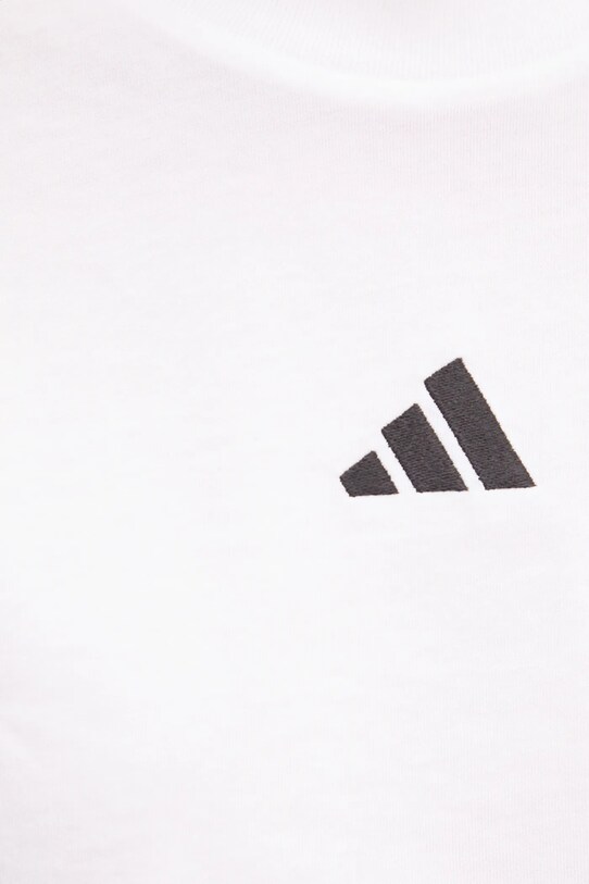 Βαμβακερό μπλουζάκι adidas Essentials JD4999 λευκό