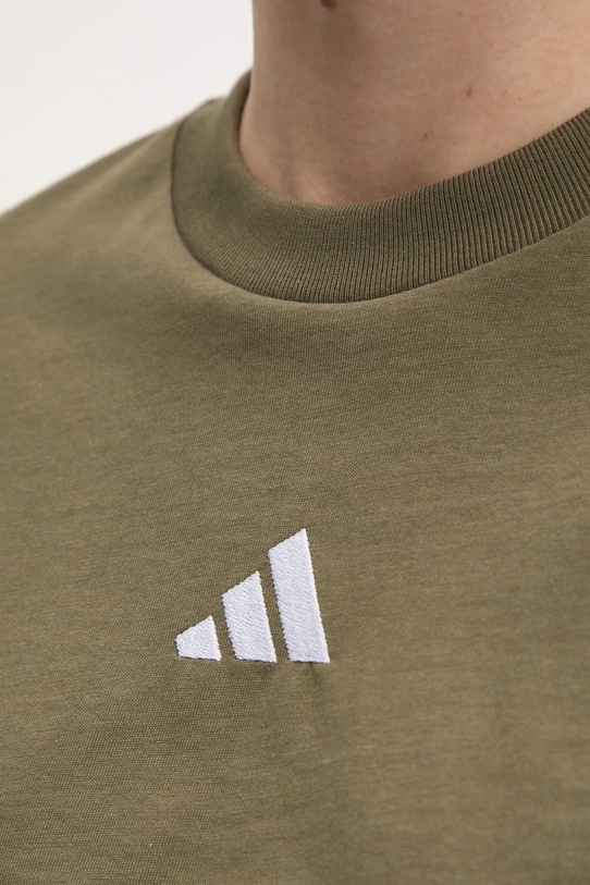 Bombažna kratka majica adidas Essentials JE1199 zelena