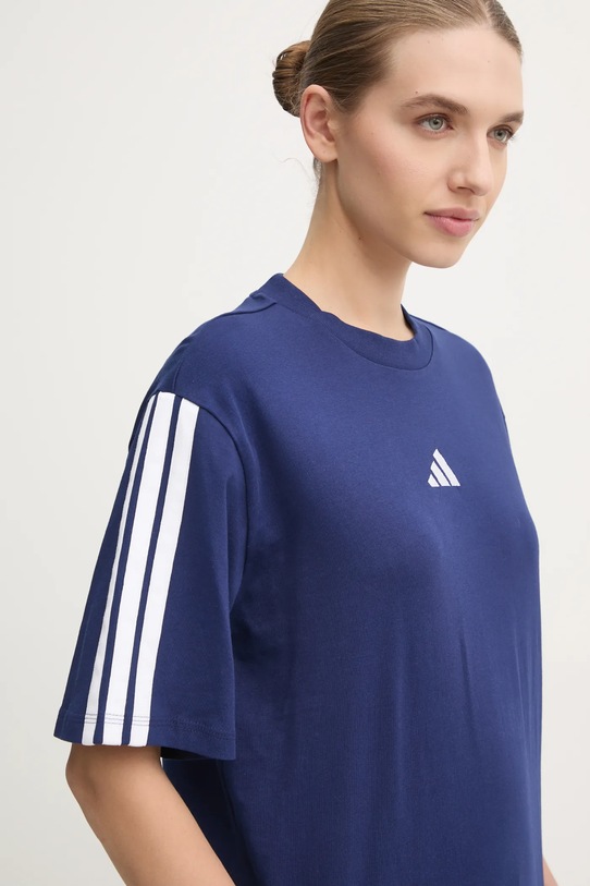 Бавовняна футболка adidas Essentials темно-синій JE1212