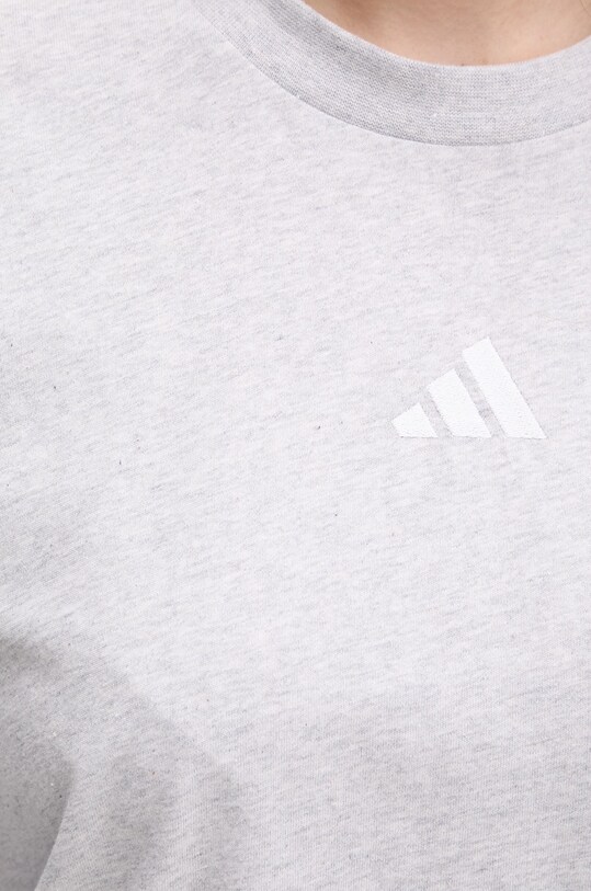 Бавовняна футболка adidas Essentials JE1217 сірий
