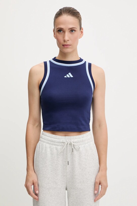 Top adidas W CB Color Pop απλικέ σκούρο μπλε JG4182
