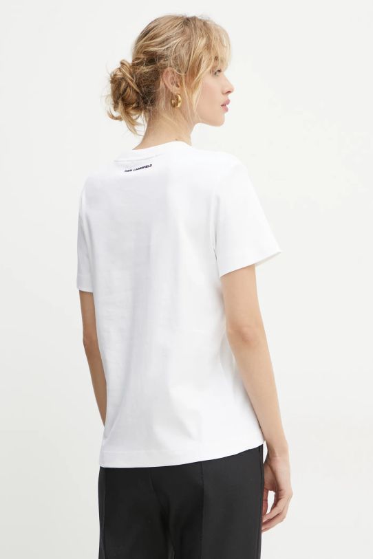 Oblečení Bavlněné tričko Karl Lagerfeld A1W17021 bílá
