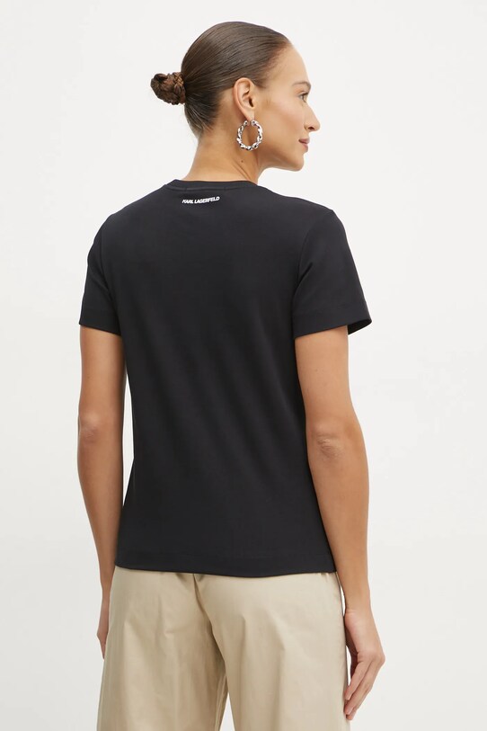 Îmbrăcăminte Karl Lagerfeld tricou din bumbac A1W17021 negru