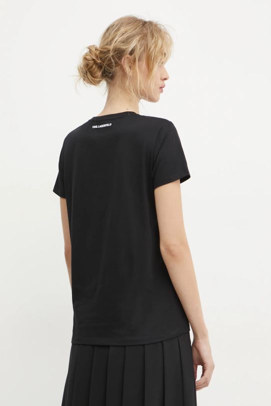 Îmbrăcăminte Karl Lagerfeld tricou din bumbac A1W17068 negru