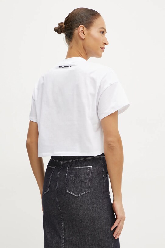 Îmbrăcăminte Karl Lagerfeld tricou din bumbac A1W17074 alb