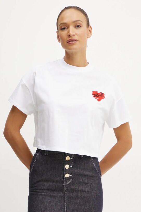 Karl Lagerfeld tricou din bumbac alb A1W17074