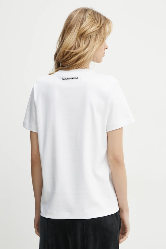 Odzież Karl Lagerfeld t-shirt bawełniany A1W17115 biały