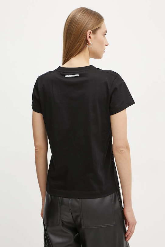 Oblečení Bavlněné tričko Karl Lagerfeld A1W17116 černá