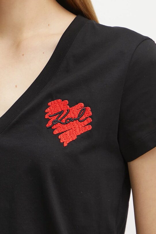 Karl Lagerfeld tricou din bumbac A1W17116 negru