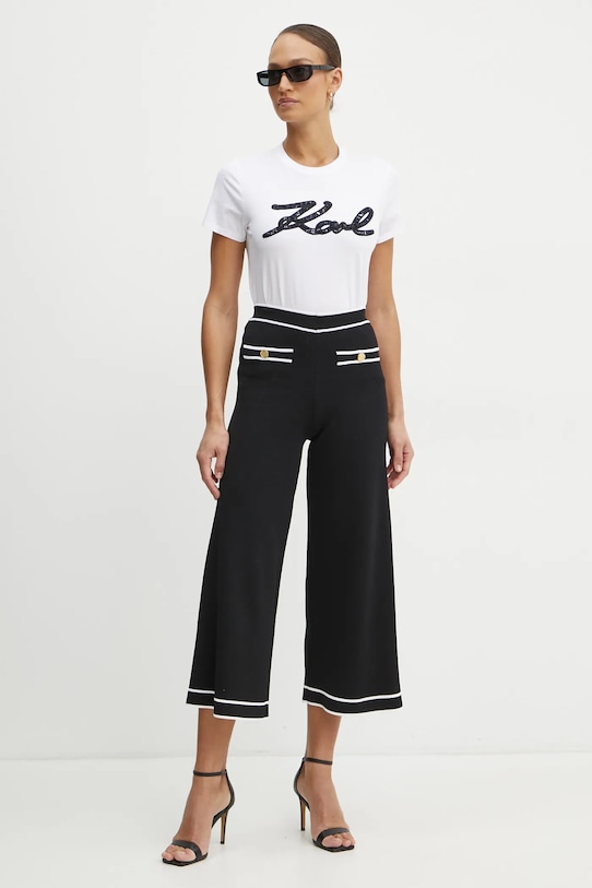 Oblečení Bavlněné tričko Karl Lagerfeld A1W17117 bílá