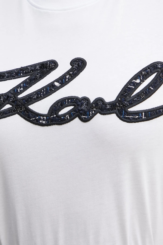 Bavlněné tričko Karl Lagerfeld A1W17117 bílá